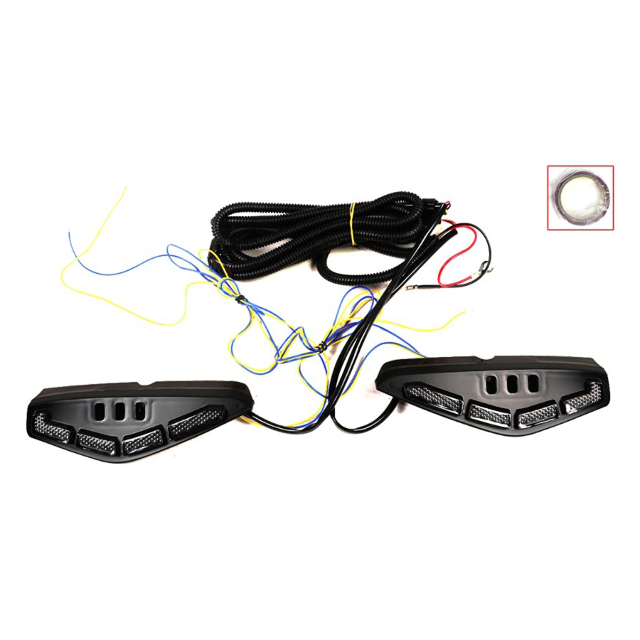 Pair of Sequential LED fog lights with white DRL and amber sequential turns for 2025-2026 Honda Civic (3)