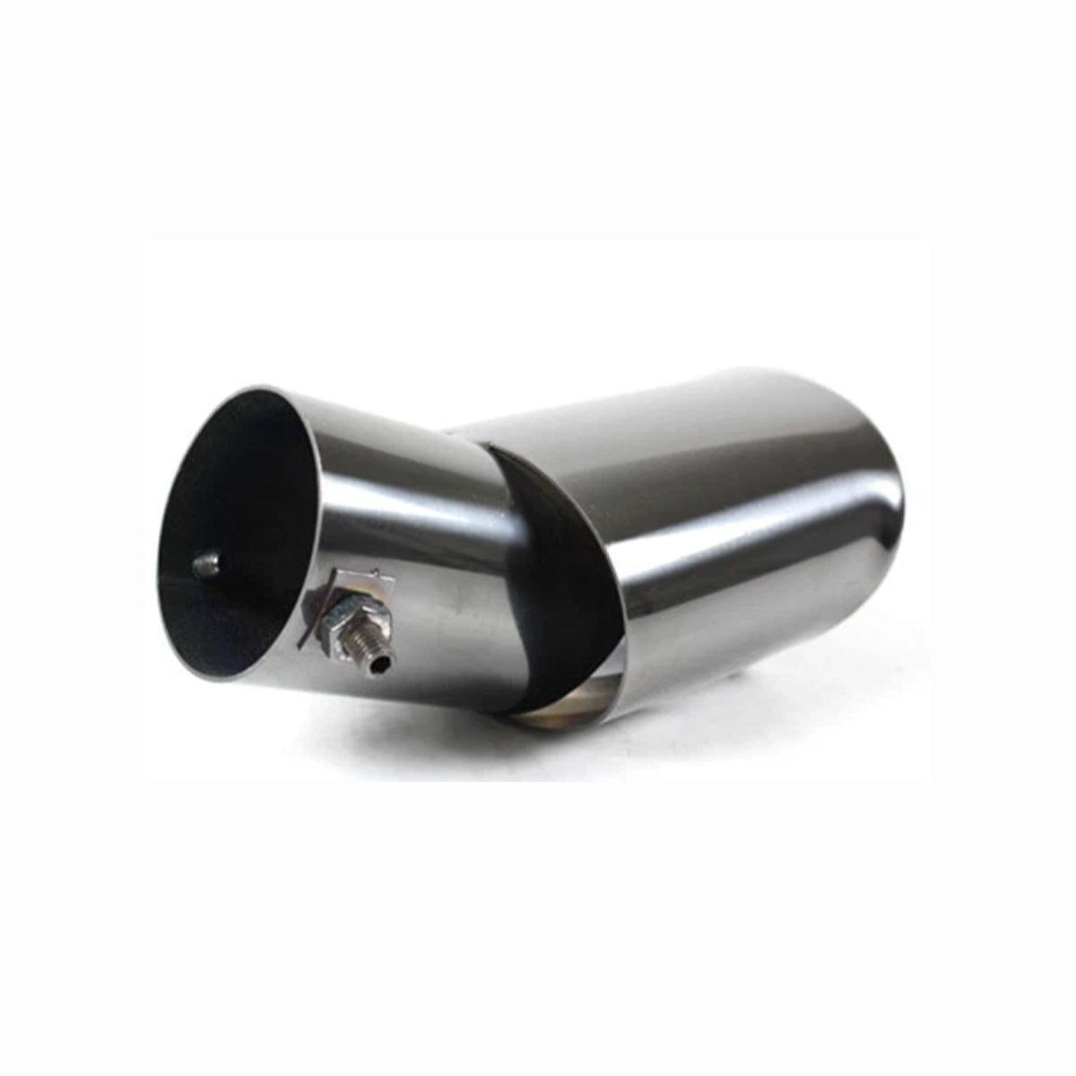Titanium black exhaust tip covers on Honda Civic rear bumper (3)