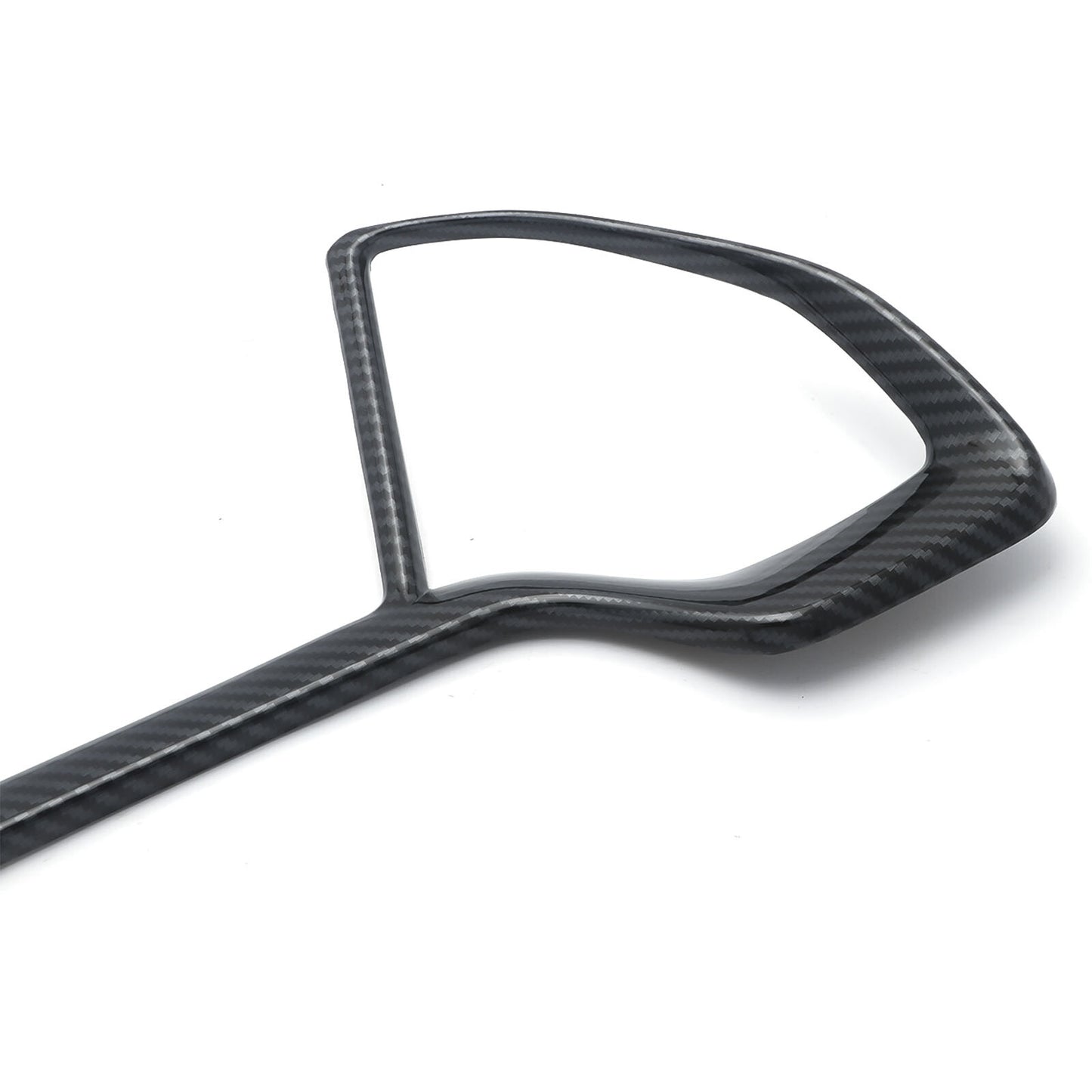 Carbon fiber textured dashboard panel frame cover trim for Honda Civic (4)