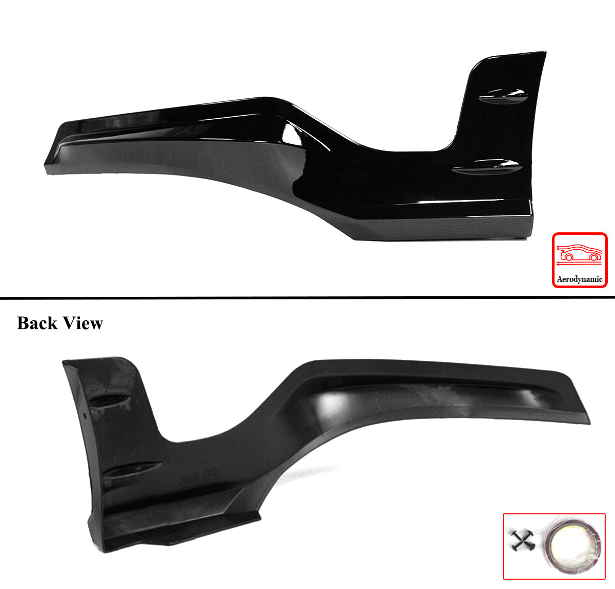 MUG Style Rear Bumper Apron Spats for 2022-24 Honda Civic 11th Gen Hatchback