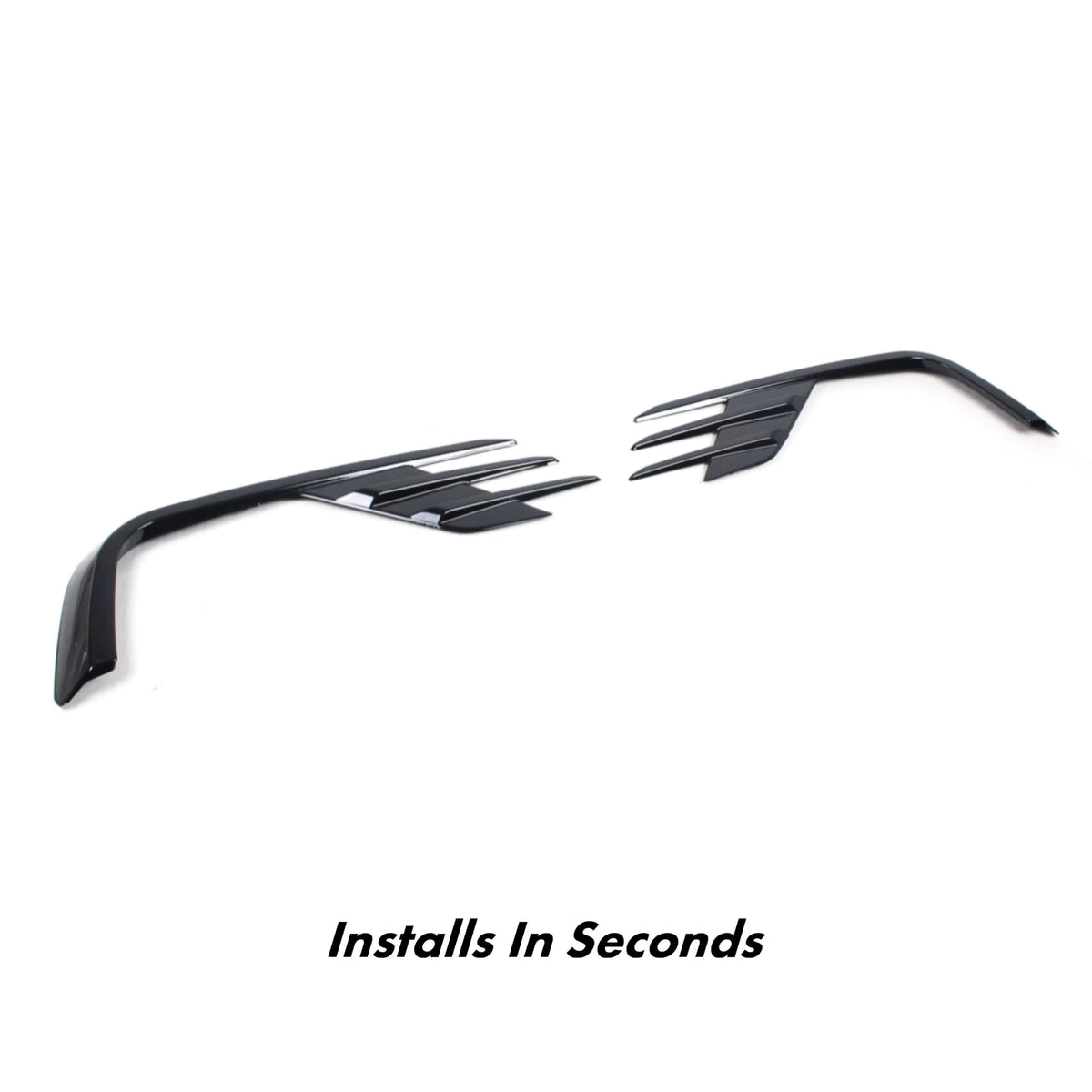 Gloss black fog light trim kit pair for Honda Accord (4)
