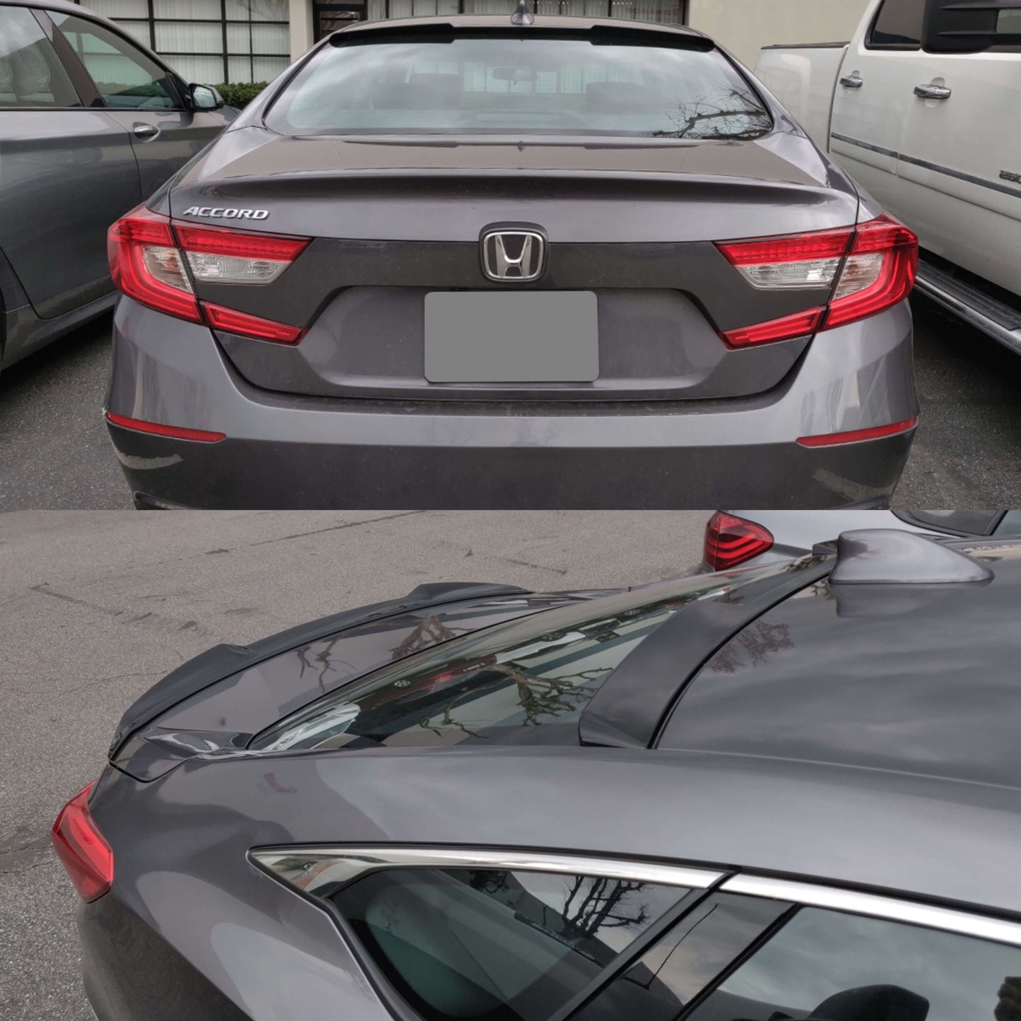 Rear window roof spoiler in gloss black finish for Honda Accord (4)