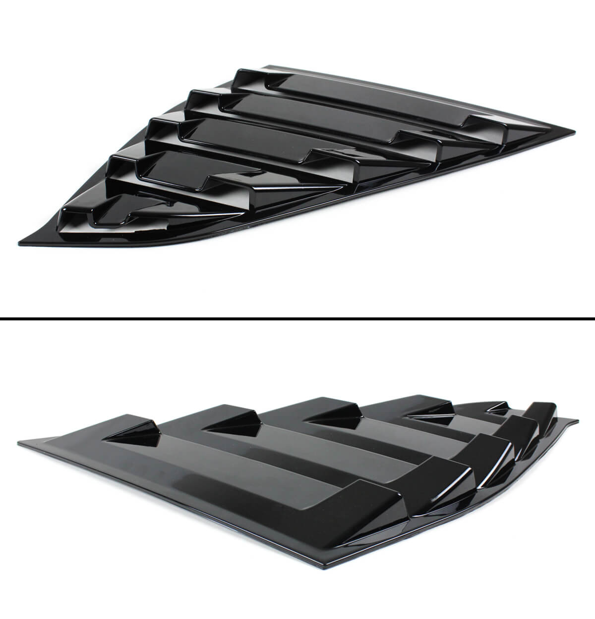 Gloss black pair of side window louvers for Honda Accord (5)
