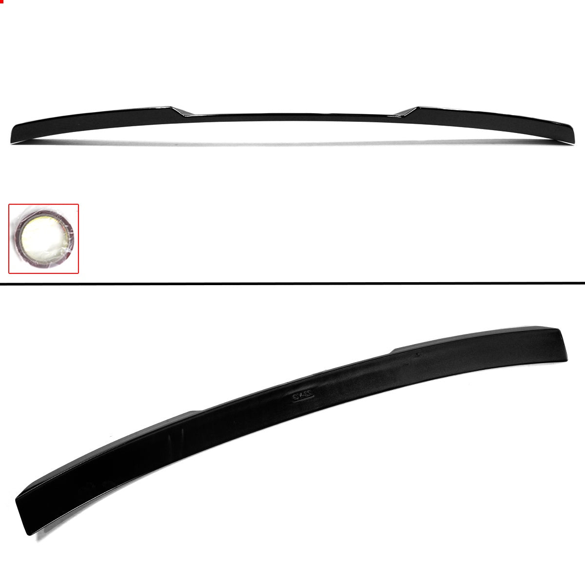 Black roof spoiler with spiked edge design (6)