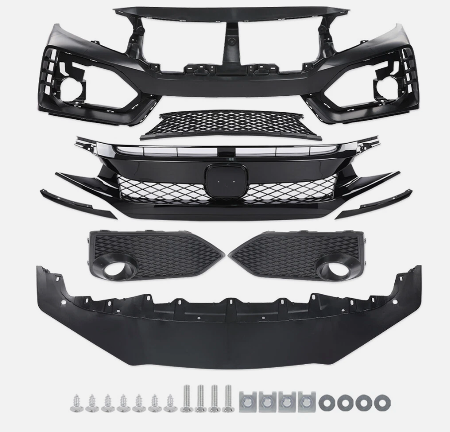 Type R Style Front Bumper V1 for 2016-2021 Honda Civic