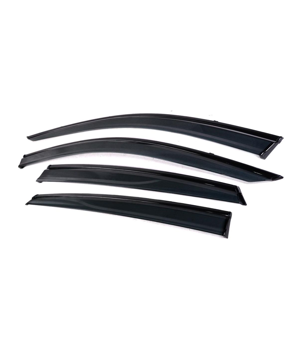 Black smoked window visors with light tint and black edge trim (5)