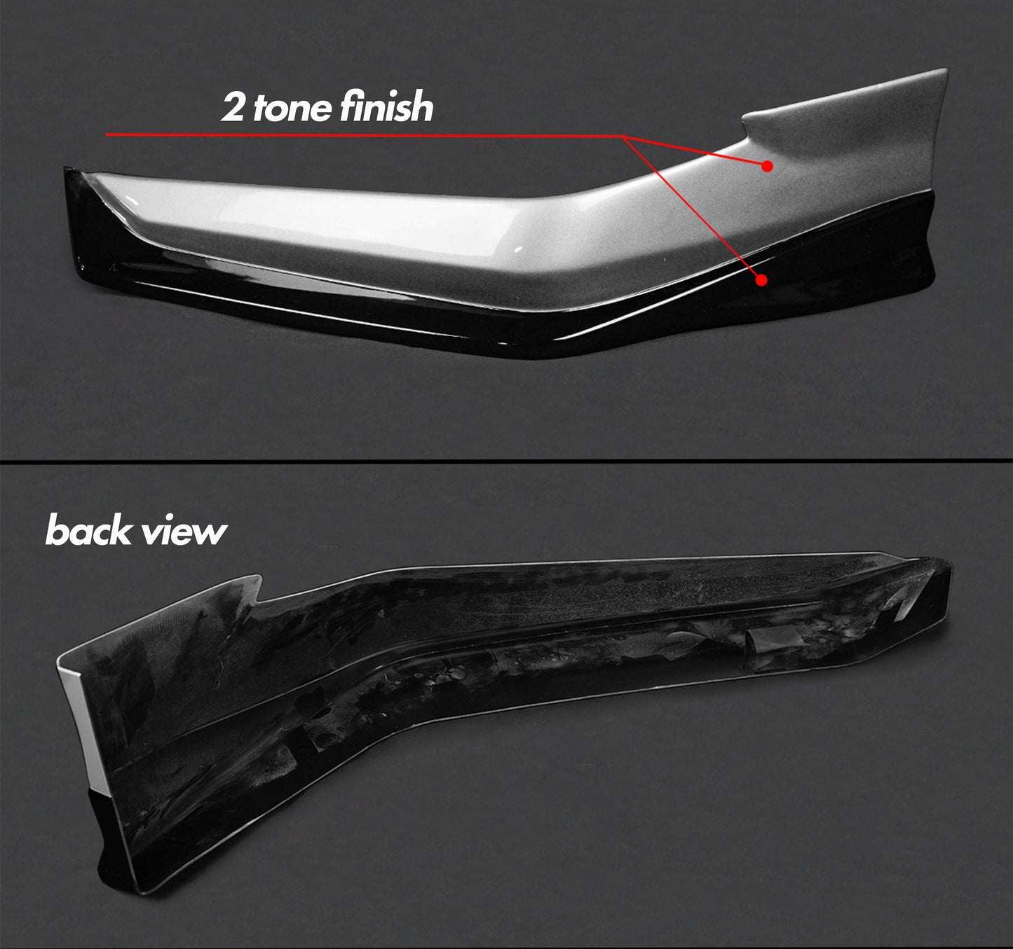 3-piece front lip kit with central lip and side splitters (4)