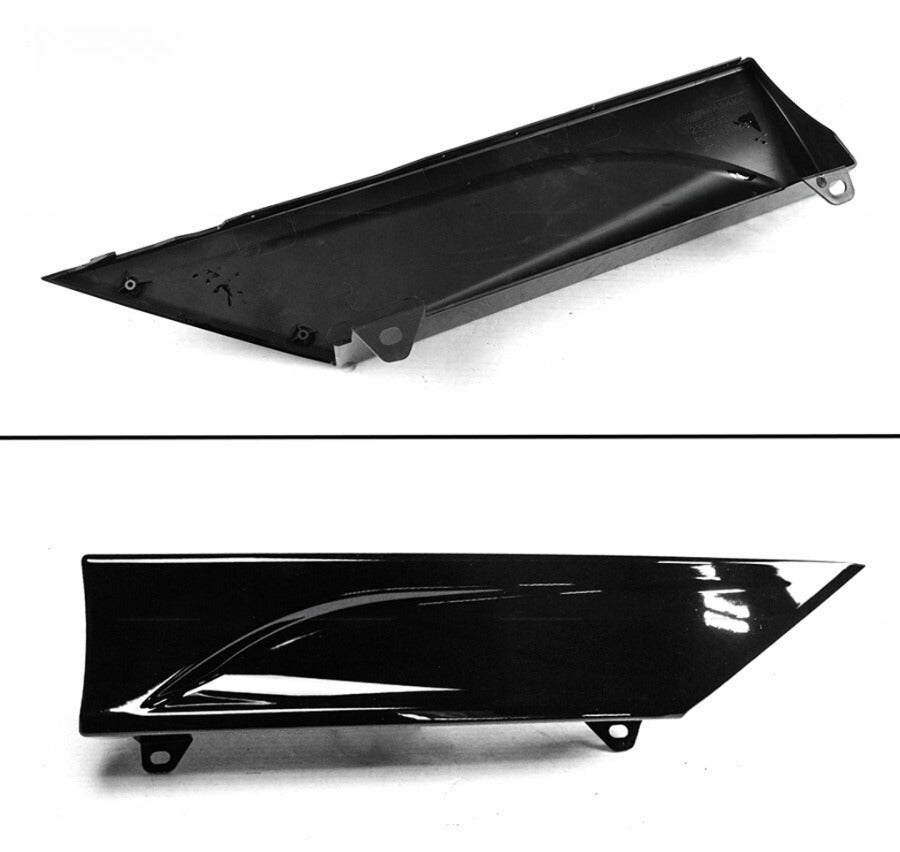 Gloss black rear bumper diffuser kit with silver trim and corner spats installed on Honda Accord (6)