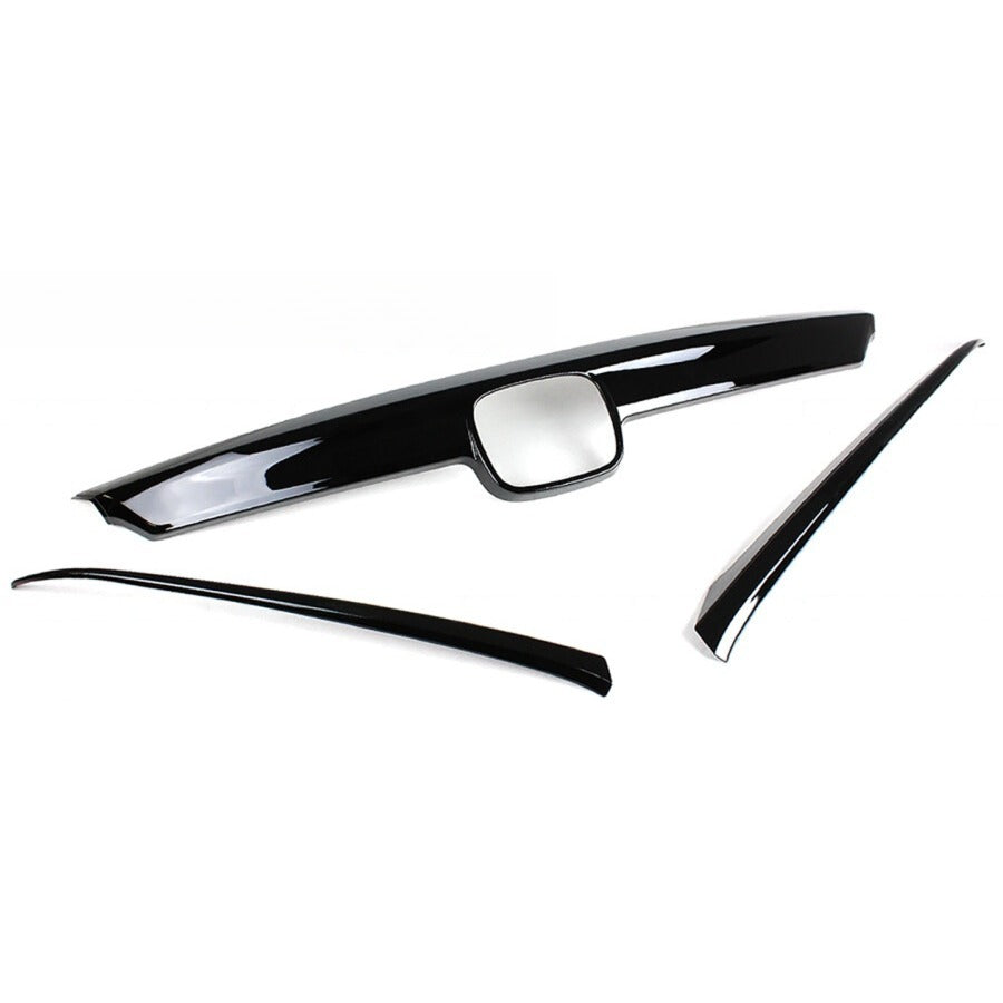 Gloss black front grille cover kit for Honda Accord (6)