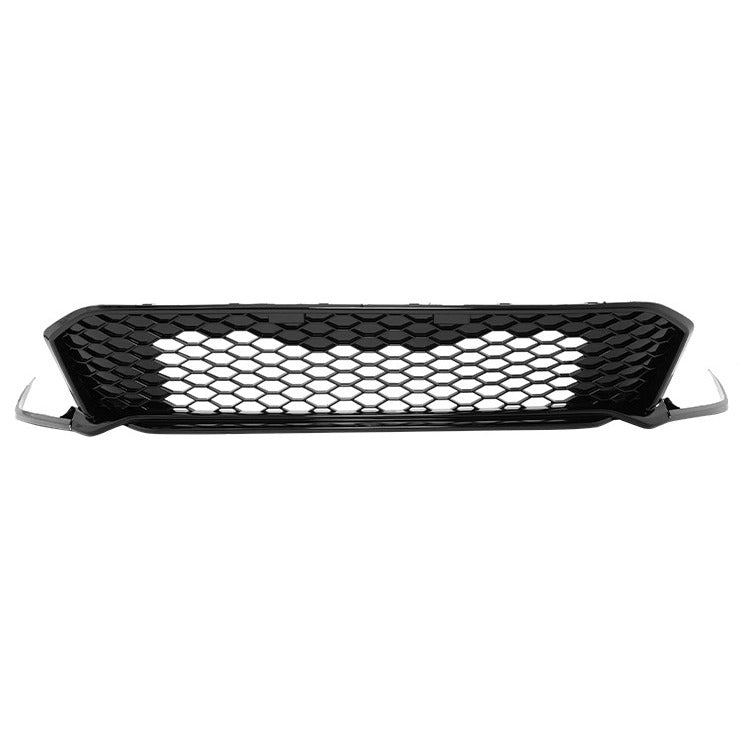Black ABS plastic Type R-style lower grille for Honda Civic front bumper (8)