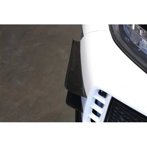 Carbon fiber front bumper canards installed on 2017–2021 Honda Civic Type-R (4)