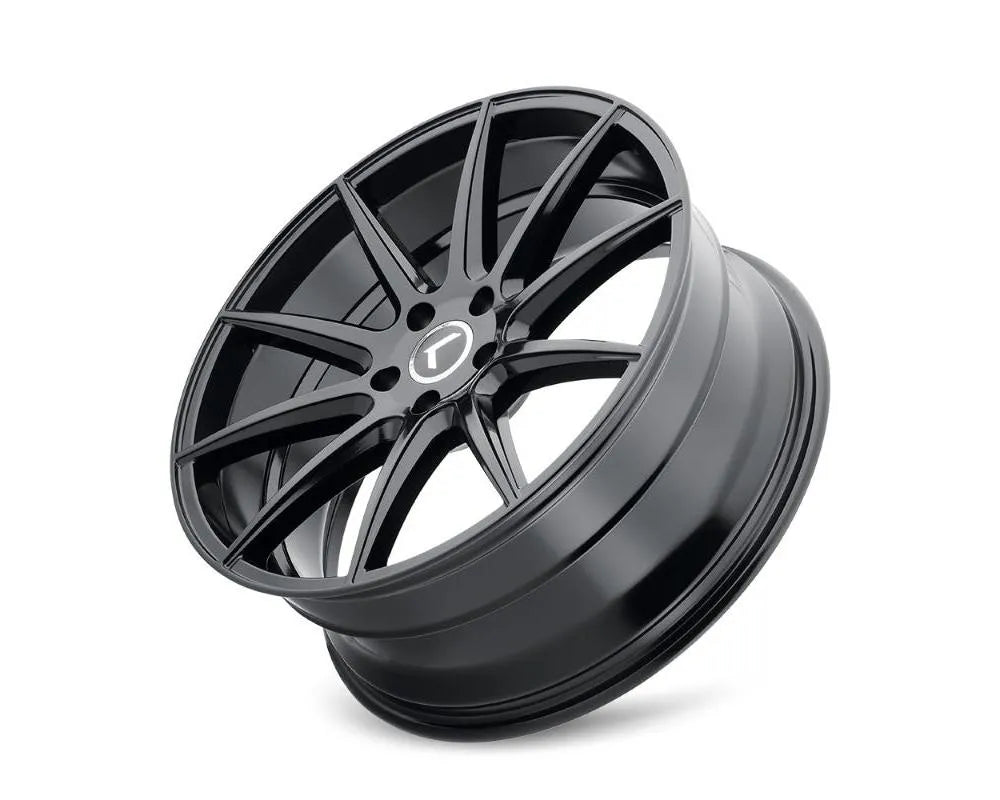 Gloss black Kraze Cosmos 17-inch wheel with multi-spoke design, shown straight-on (3)