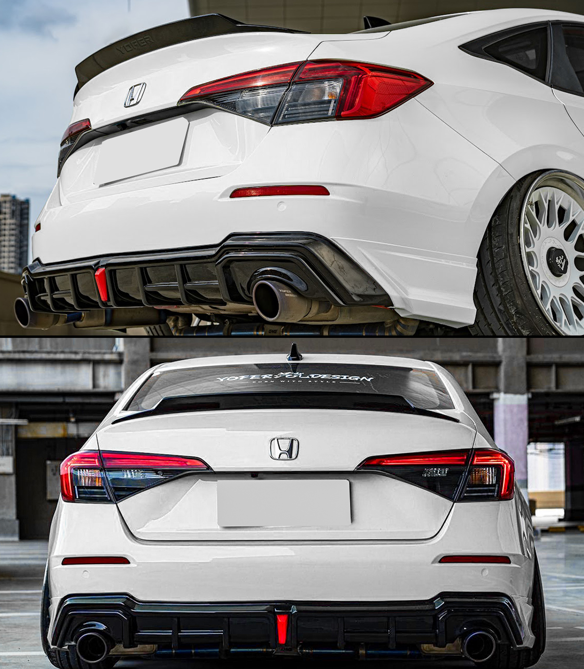 YOF v2 Diffuser for 2022-24 Honda Civic 11th Gen Sedan