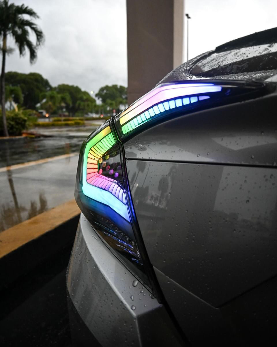 RGB Galaxy Sequential Taillights for 2016-2021 Honda Civic Sedan