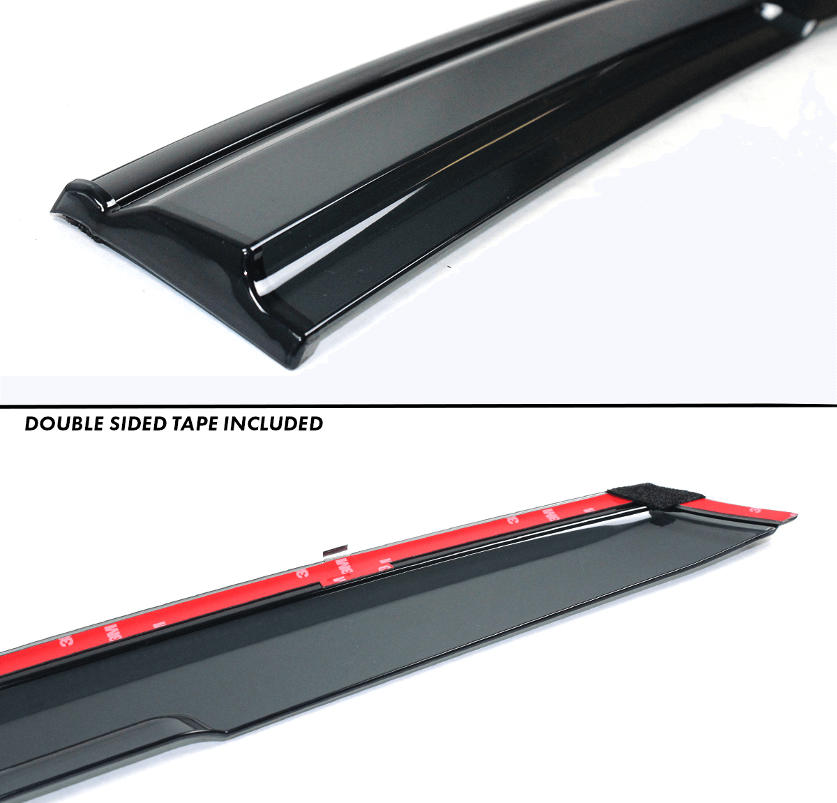 Set of four window visors for 2022-2024 Honda Civic Hatchback with adhesive backing (5)