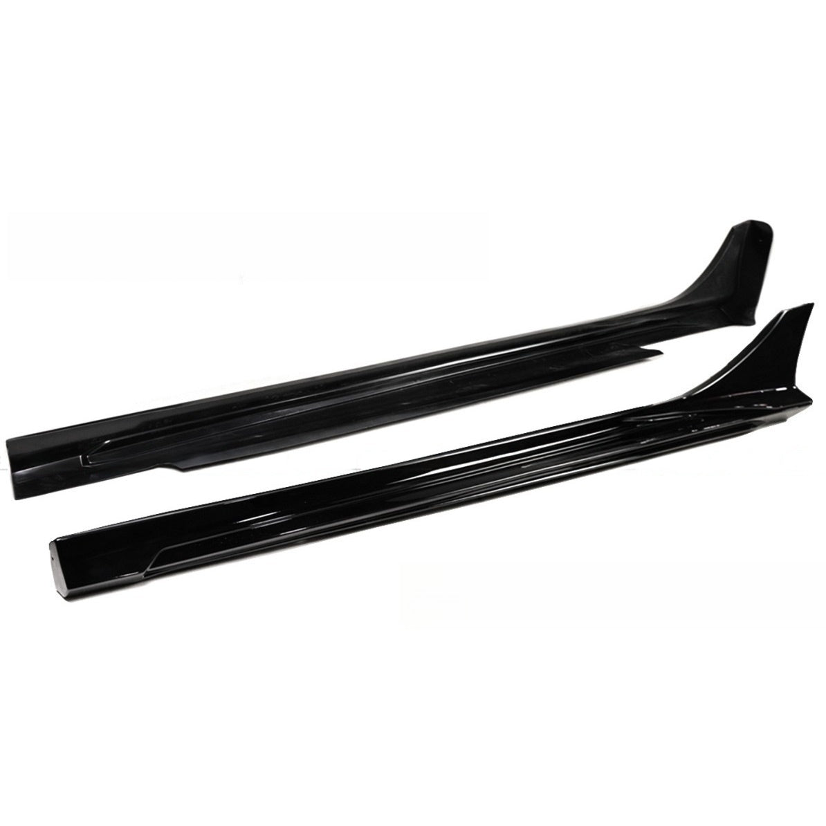Gloss black side skirt extension with bold winglet design for Honda Civic (3)