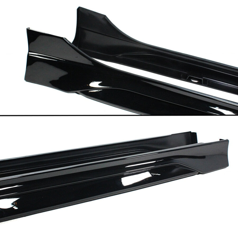 Gloss black side skirt extension mounted on 11th generation Honda Civic sedan (5)