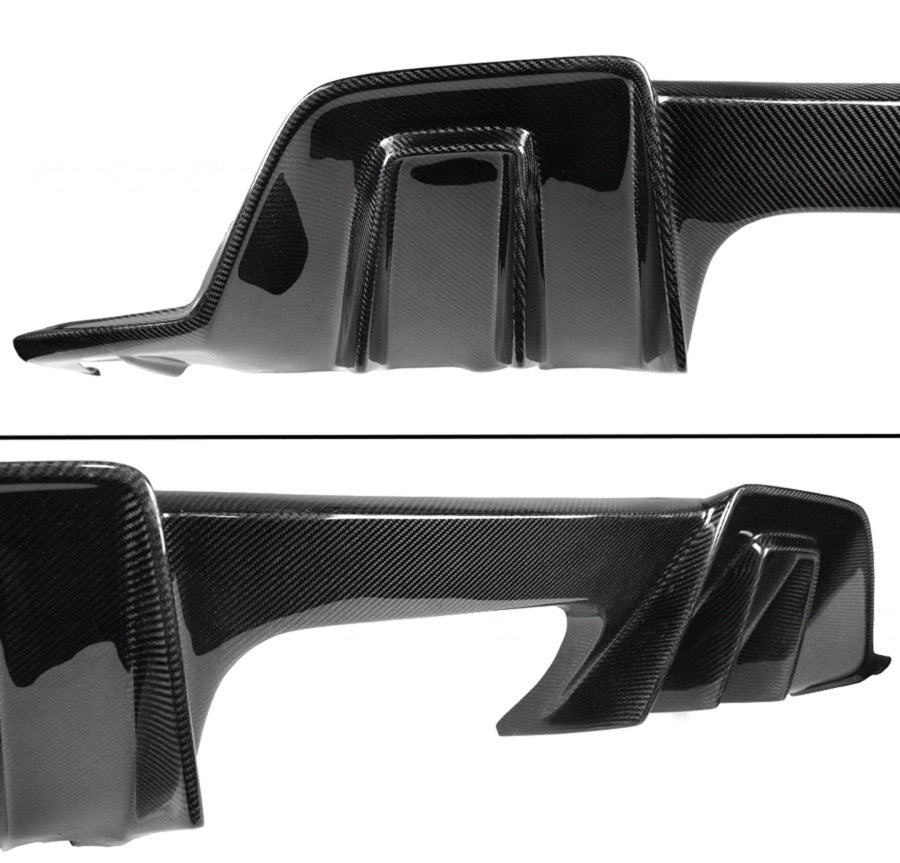 Carbon fiber rear bumper diffuser with shark fin design for Honda Civic. (4)