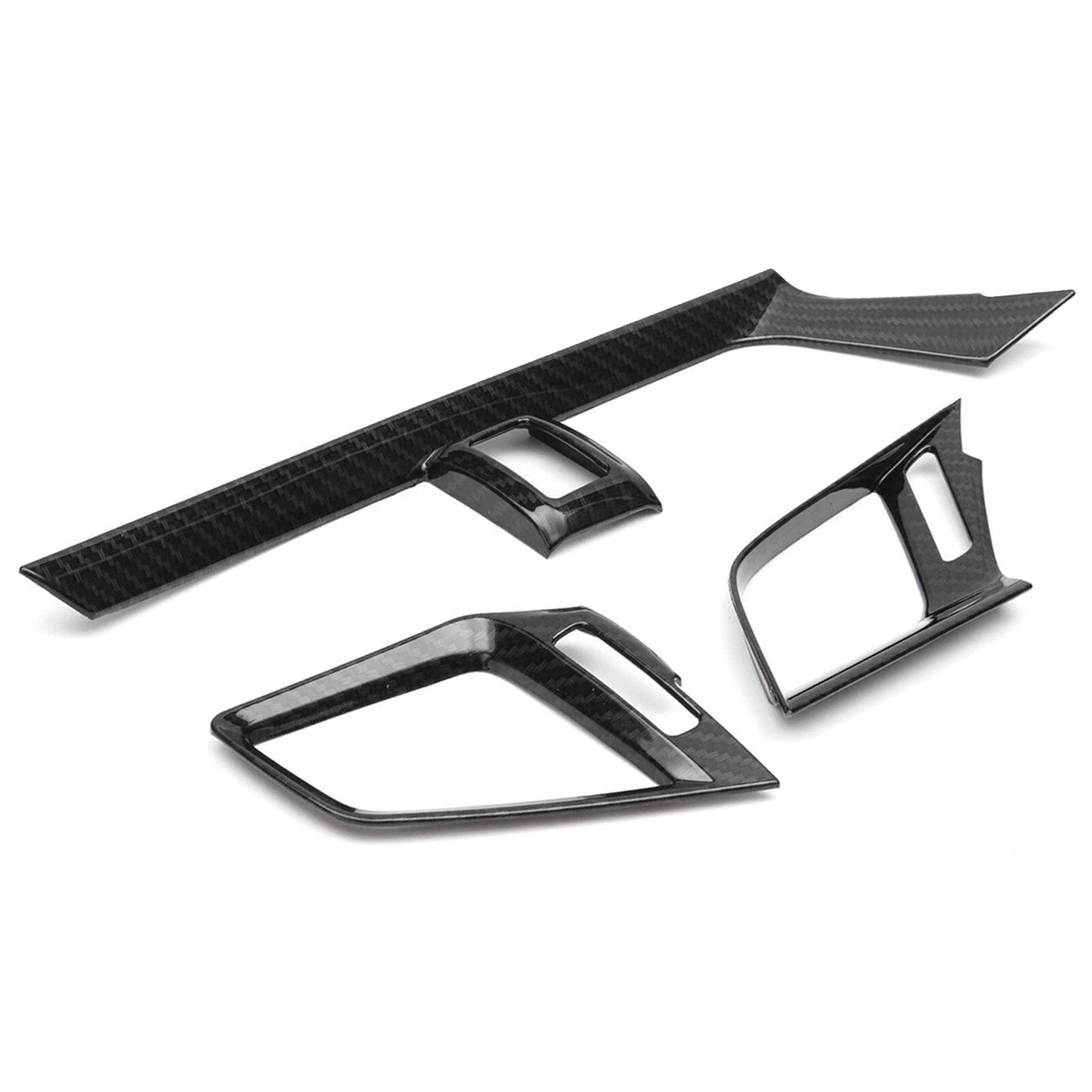 Carbon fiber style AC vent covers for Honda Civic dashboard (3)