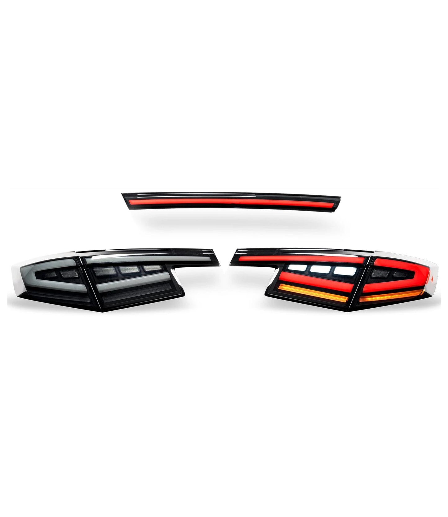 Pair of LED taillights with sequential light guide design (4)