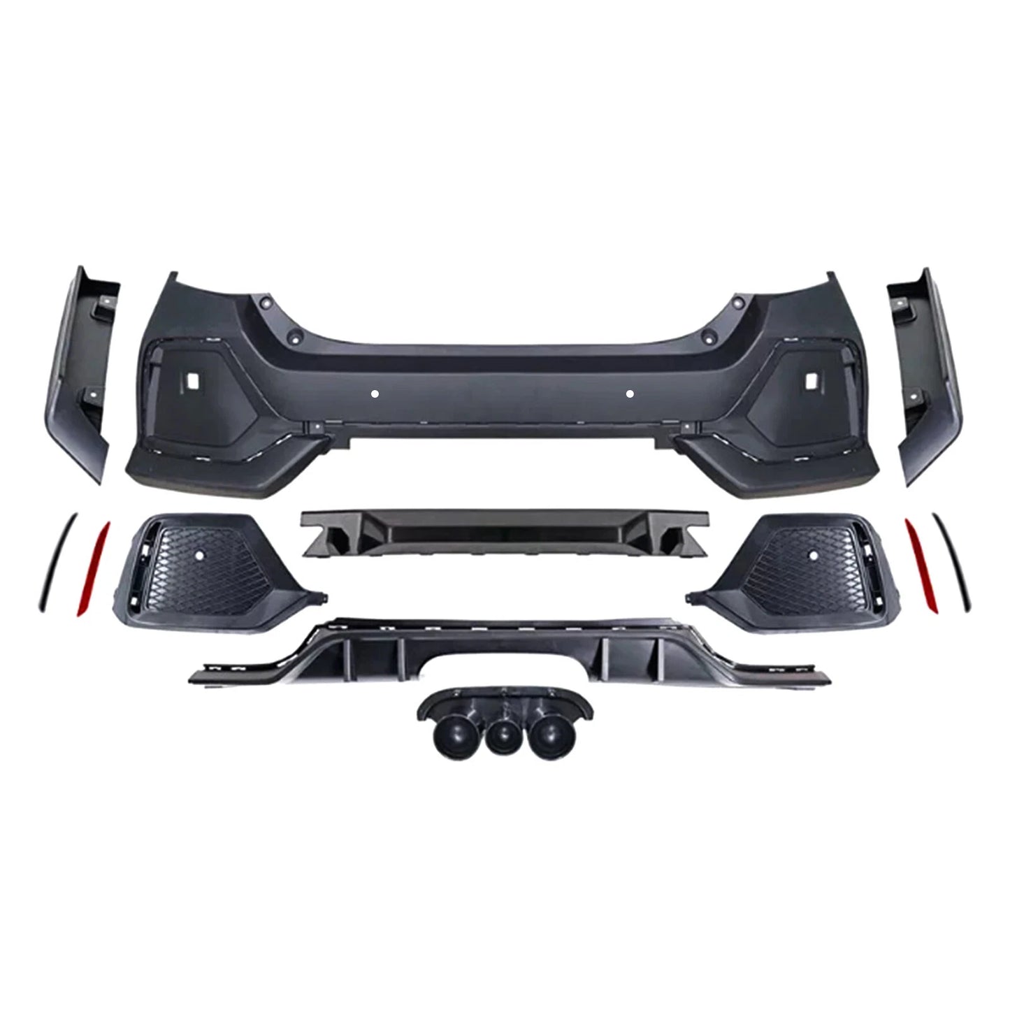Type R Style Rear Bumper V1 for 2016-2021 Honda Civic Sedan
