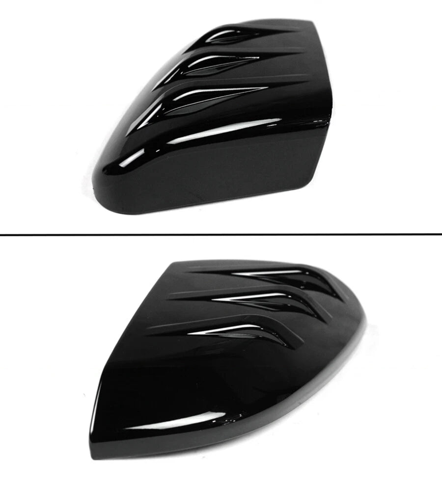 Glossy black snap-on mirror caps for Honda Civic (4)