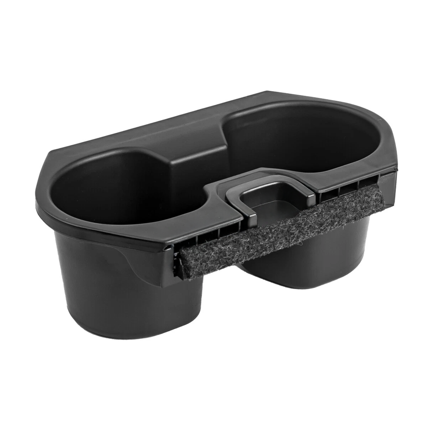 Matte black center console water cup holder with anti-rattle design (3)