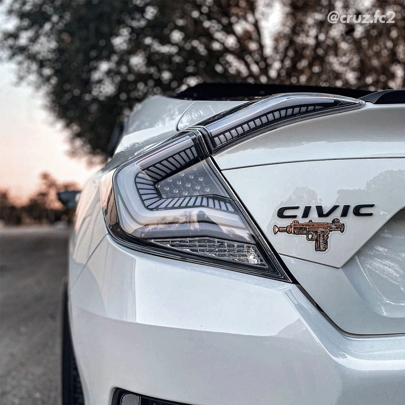 Clear Galaxy Sequential Taillights for 2016-2021 Honda Civic Sedan