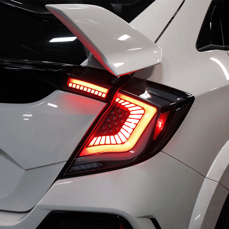 Galaxy White Taillights for 2016-2021 Honda Civic Hatch