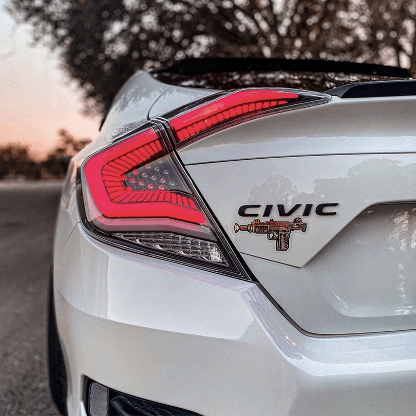 Clear Galaxy Sequential Taillights for 2016-2021 Honda Civic Sedan