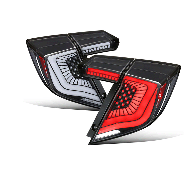 Galaxy White Taillights for 2016-2021 Honda Civic Hatch