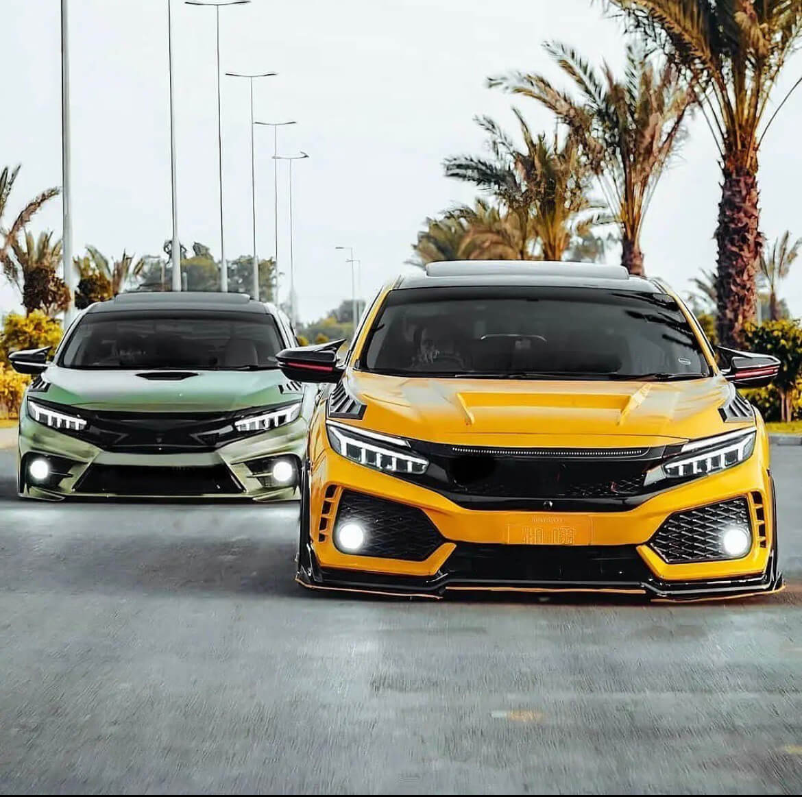Spiked Mirror Caps for 2016-2021 Honda Civic