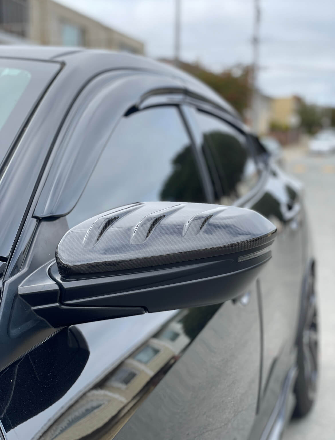 Real Carbon Fiber Mugen Mirror Caps