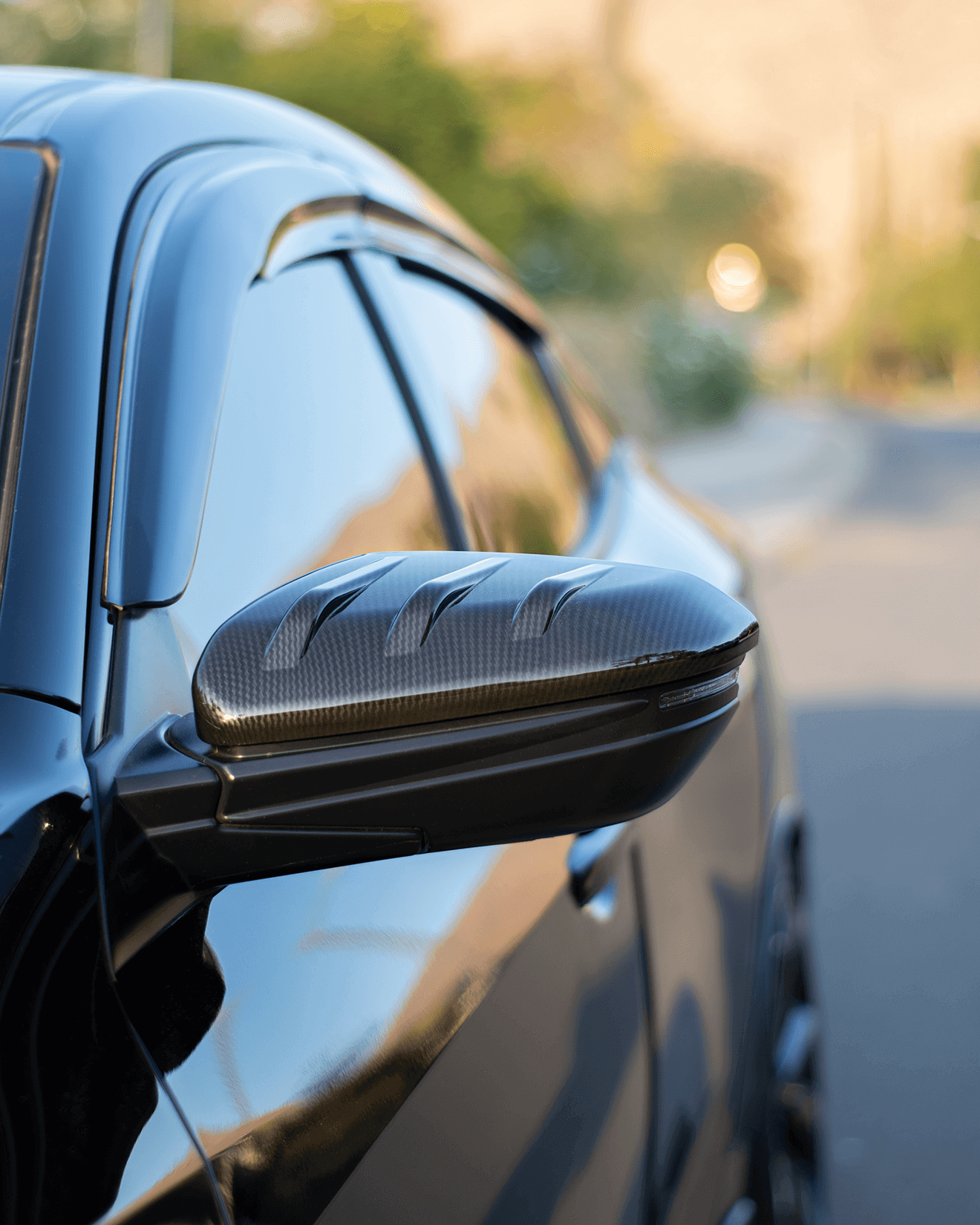Mugen Style Carbon Fiber Mirror Caps