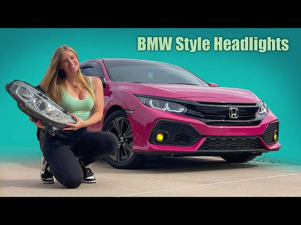 Kayla Rundle Pink Carbon Fiber Gear Shift Panel Side Covers [for 2022-26 Honda Civic ...