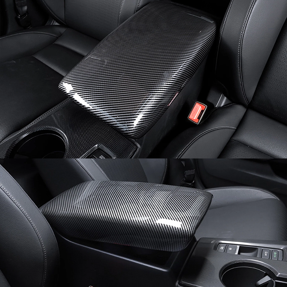 Carbon Fiber Style Center Armrest Cover [for 2022-26 Honda Civic]