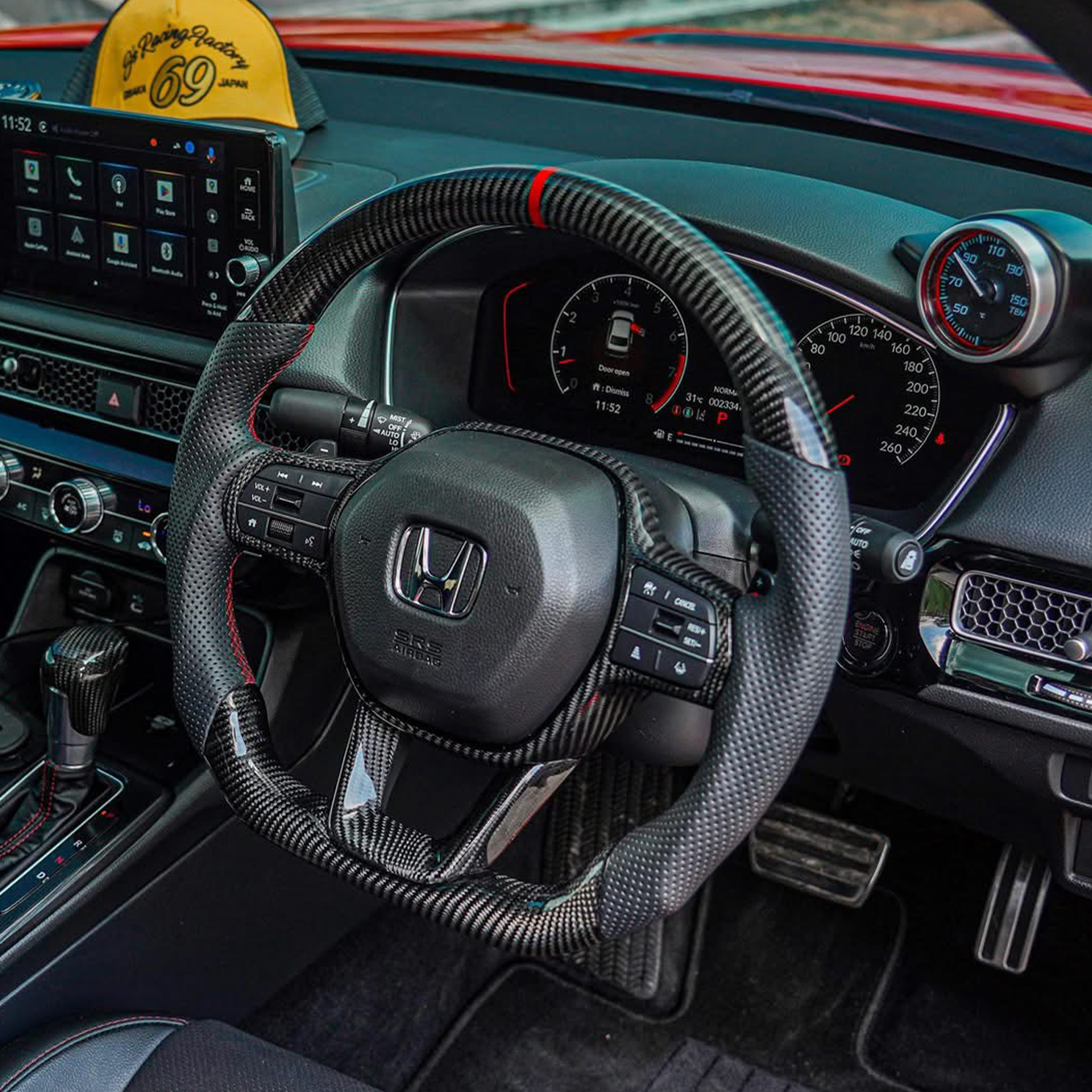 UMS Carbon Fiber Steering Wheel [for 2022-25 Honda Civic]