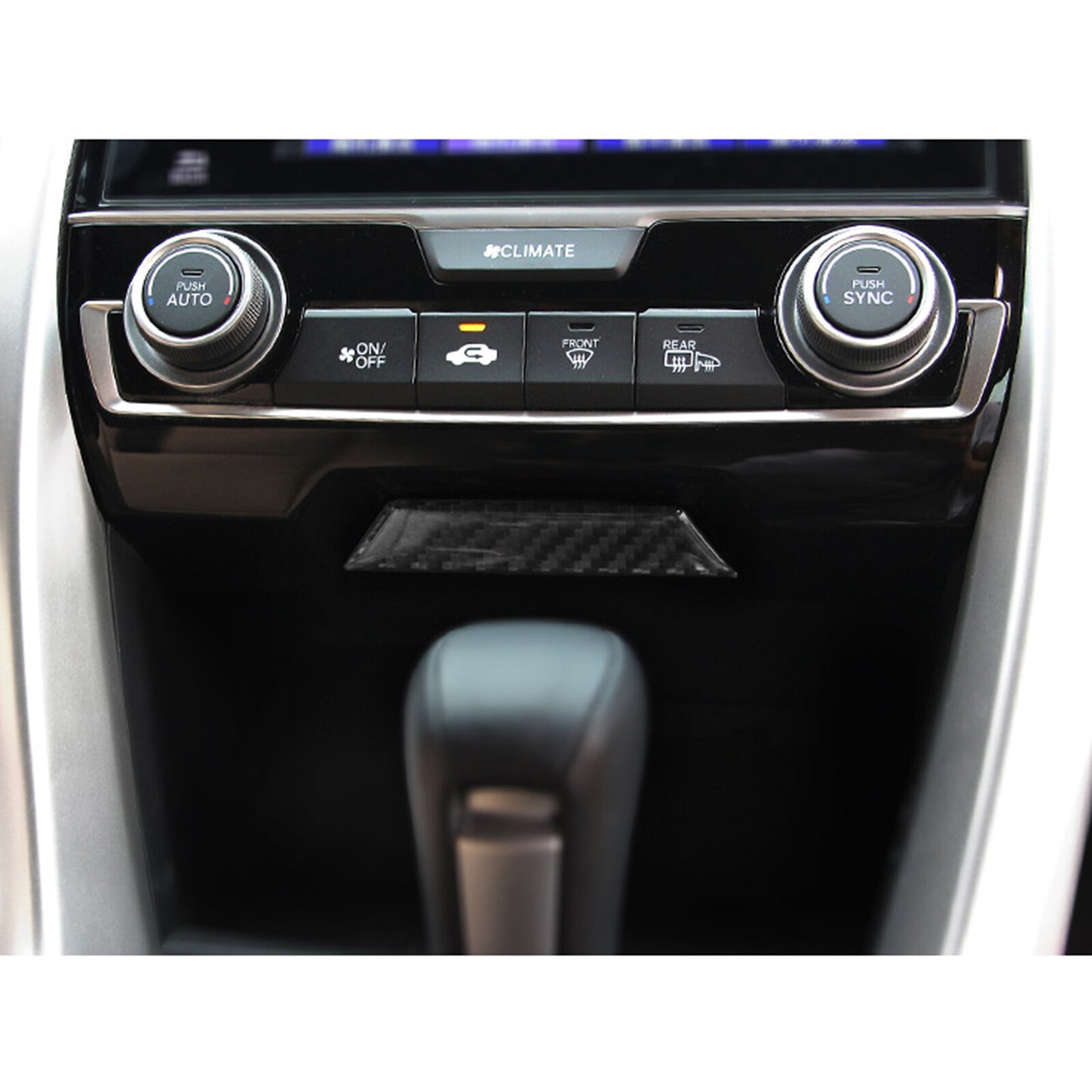 Carbon Fiber Center Console Storage Box Cover Trim [for Honda Civic 2016-21]