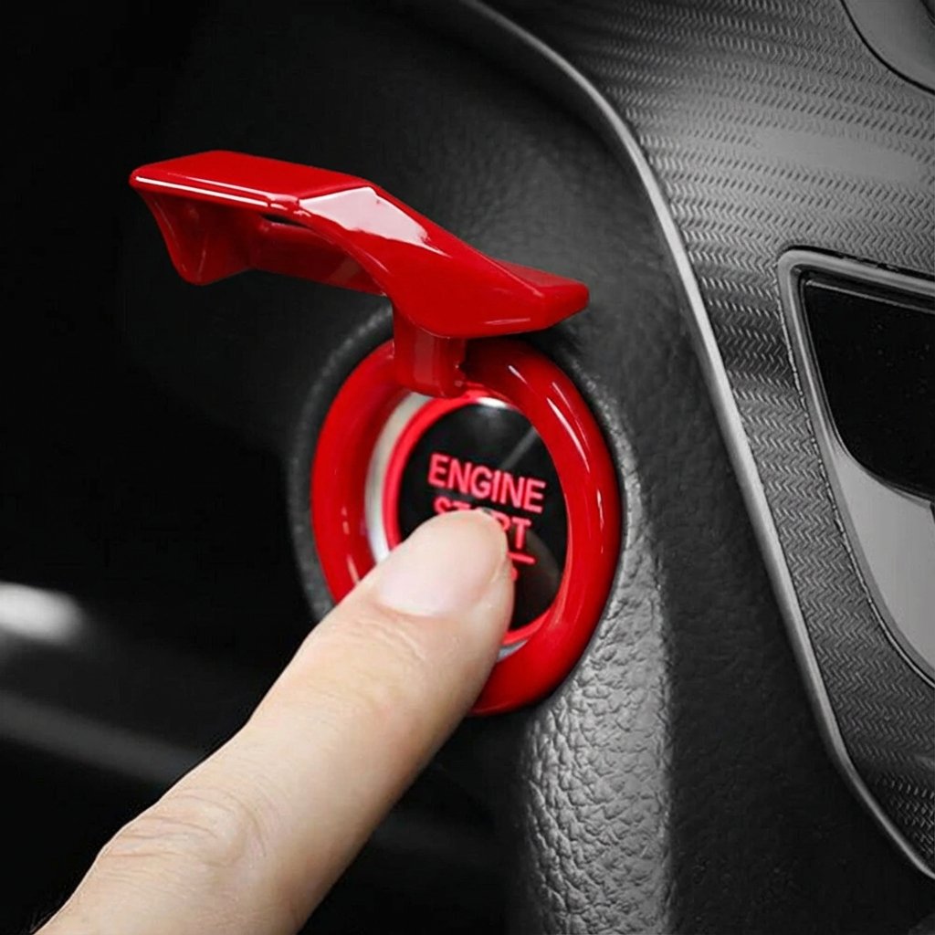 Gloss Red Engine Start/Stop Push Button Cover Trim