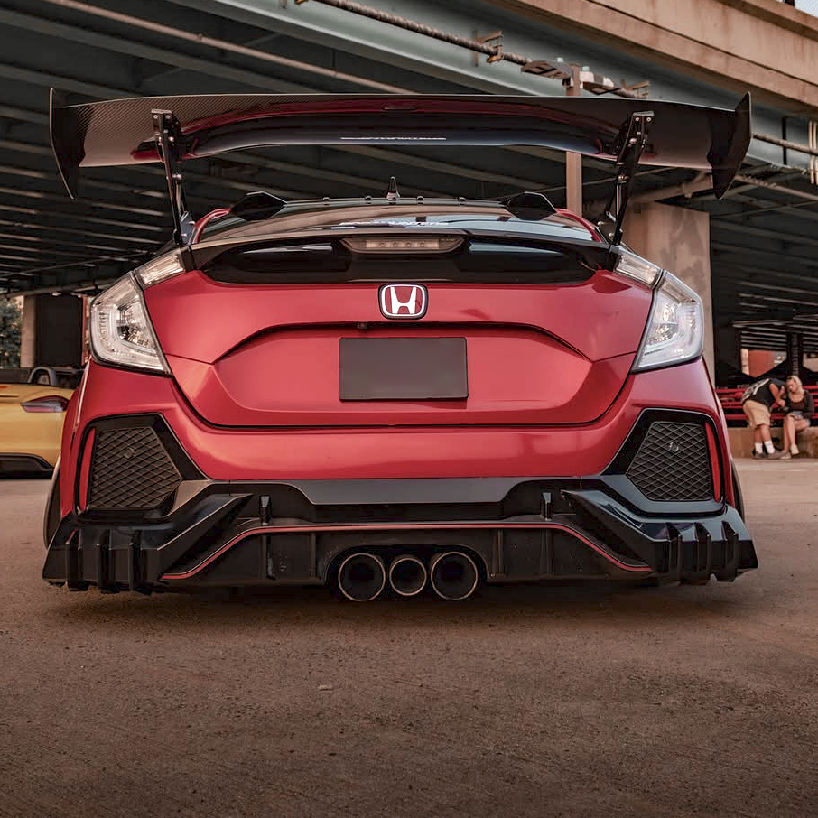 MUG Style Rear Corner Diffuser for 2017-21 Honda Civic 10th Gen Hatch