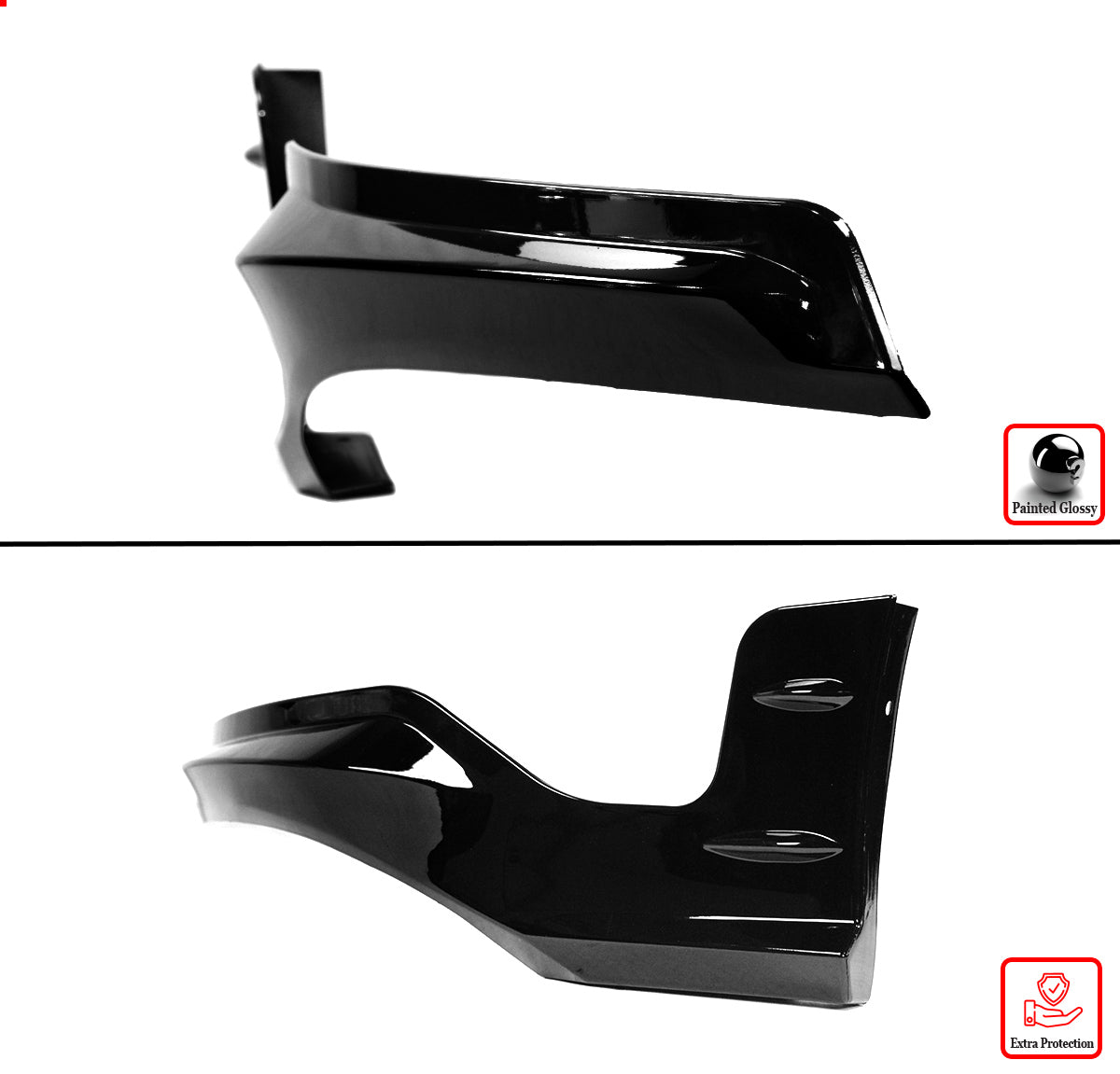 MUG Style Rear Bumper Apron Spats for 2022-24 Honda Civic 11th Gen Hatchback