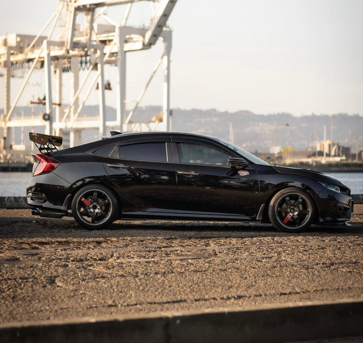 Smoked window visors for 2016-2021 Honda Civic (9)