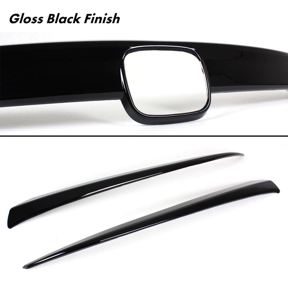 Gloss black front grille cover kit for Honda Accord (5)