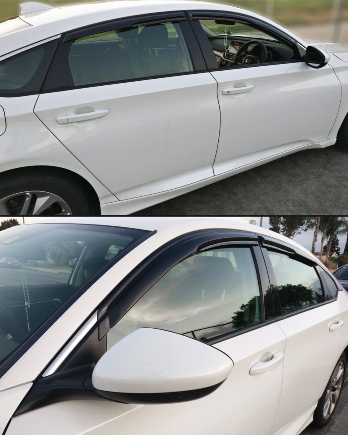Window visors mounted on 2018-2022 Honda Accord (2)