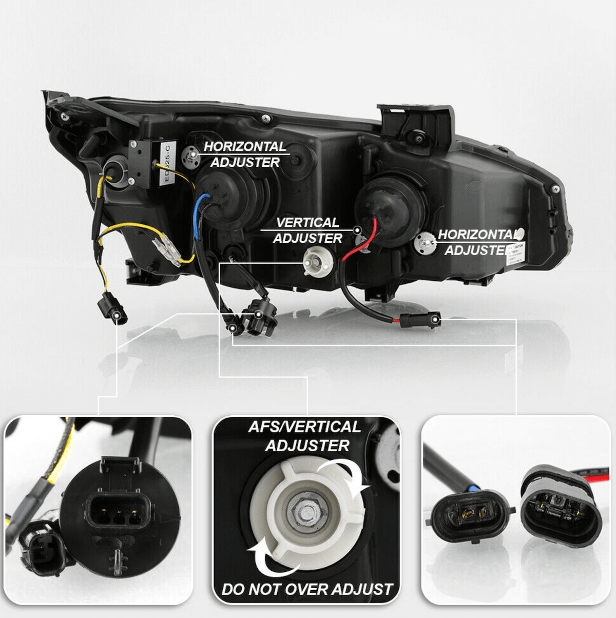 Sequential LED headlights with full turn signal rings. (10)