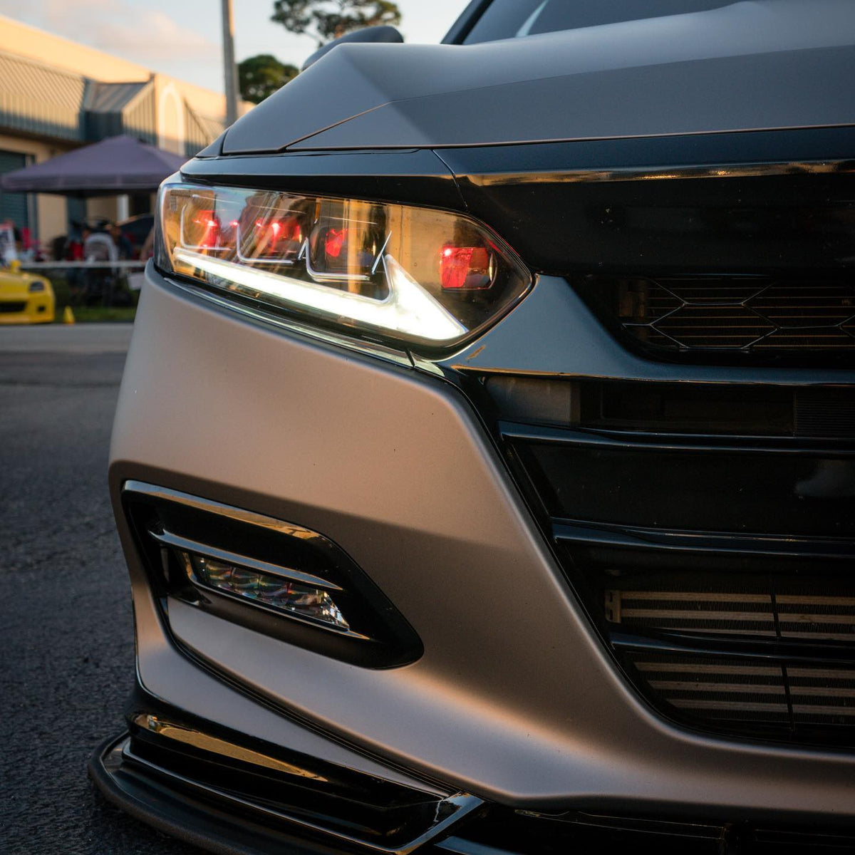 Pair of LED projector headlights with demon eye design for Honda Accord (2)