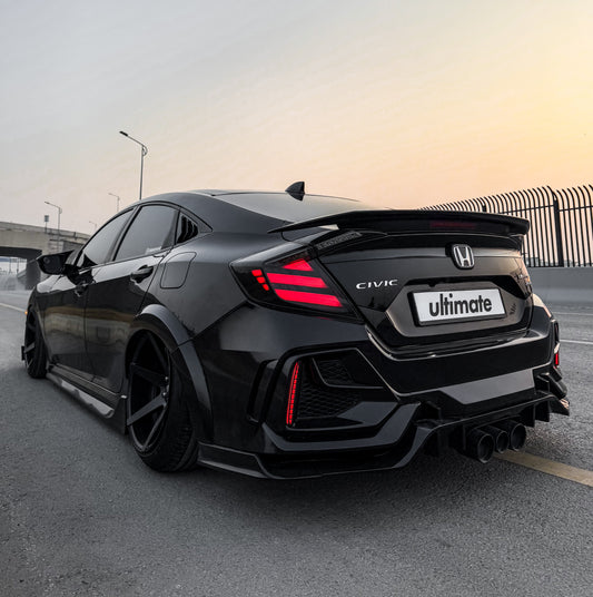 UMS Sportline Spoiler with Brake Light For 2016-2021 Honda Civic Sedan