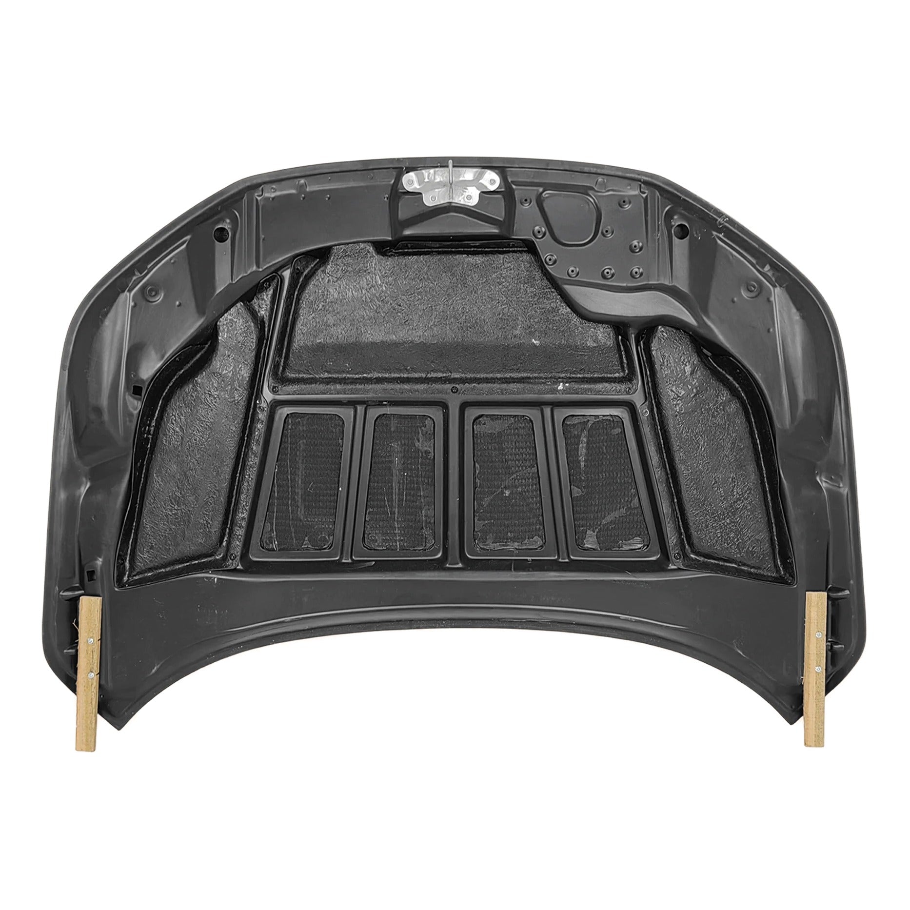 Carbon fiber hood underside with ventilation ducts and thermal insulation, 2023+ Civic Type R FL5