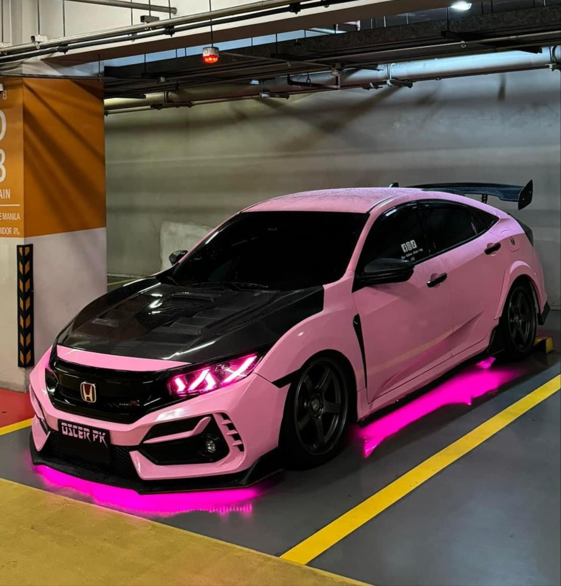 Pair of RGB sequential headlights with LED ring lights and animated lighting features (7)