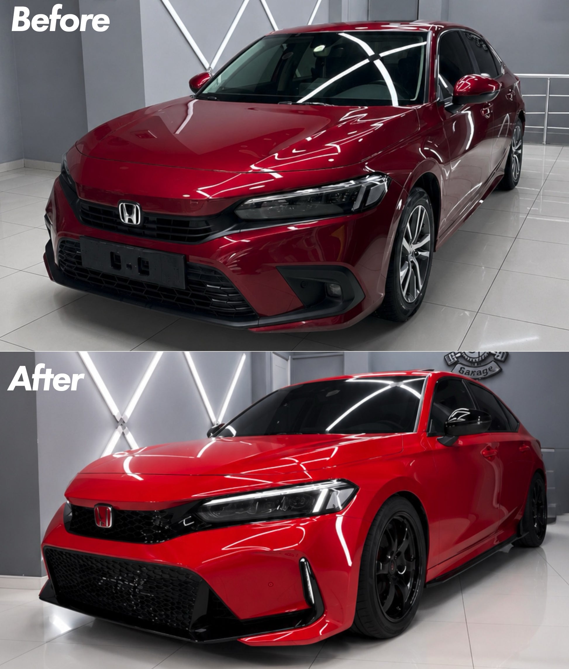 Type R-style front bumper with gloss black grille (7)